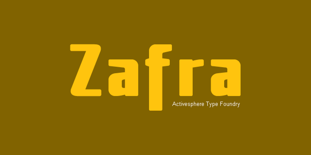 Zafra font