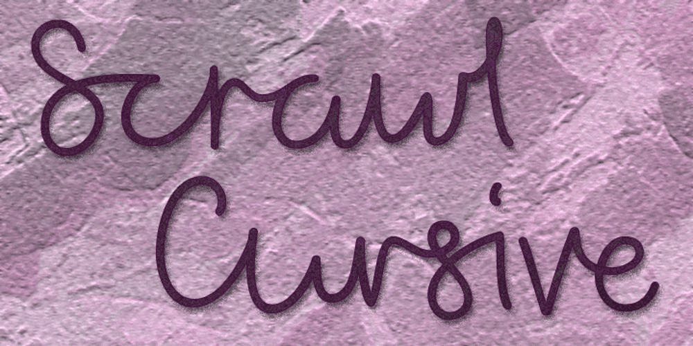 Scrawl Cursive font