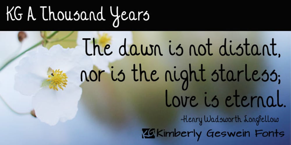 KG A Thousand Years font