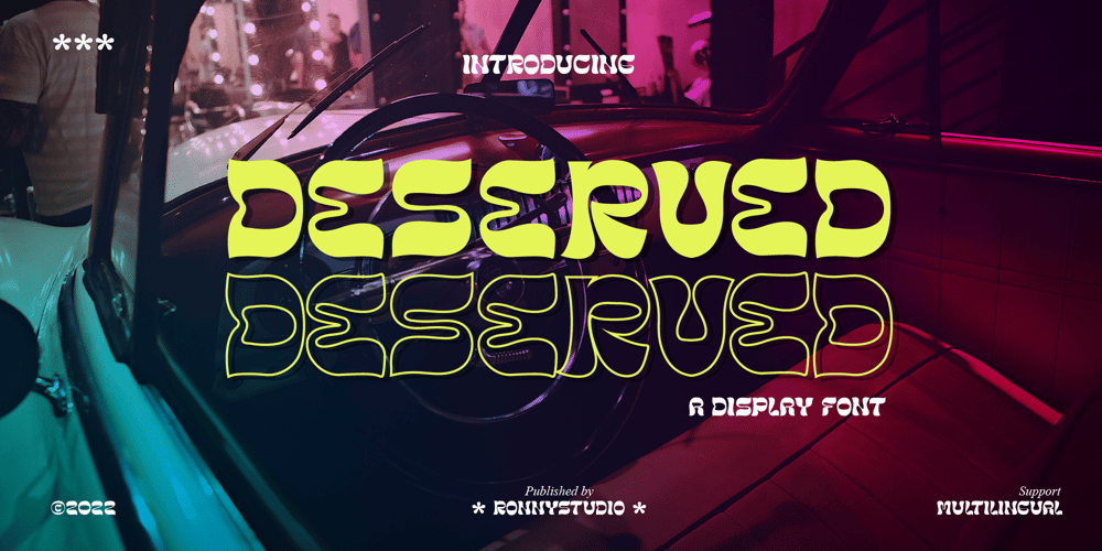 Deserved font