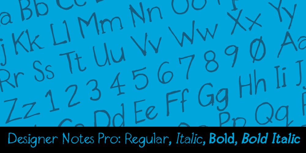 Designer Notes Pro font