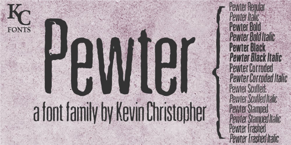 Pewter font