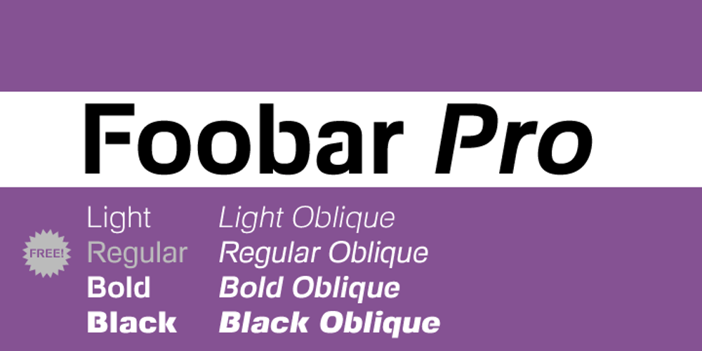 Foobar Pro font