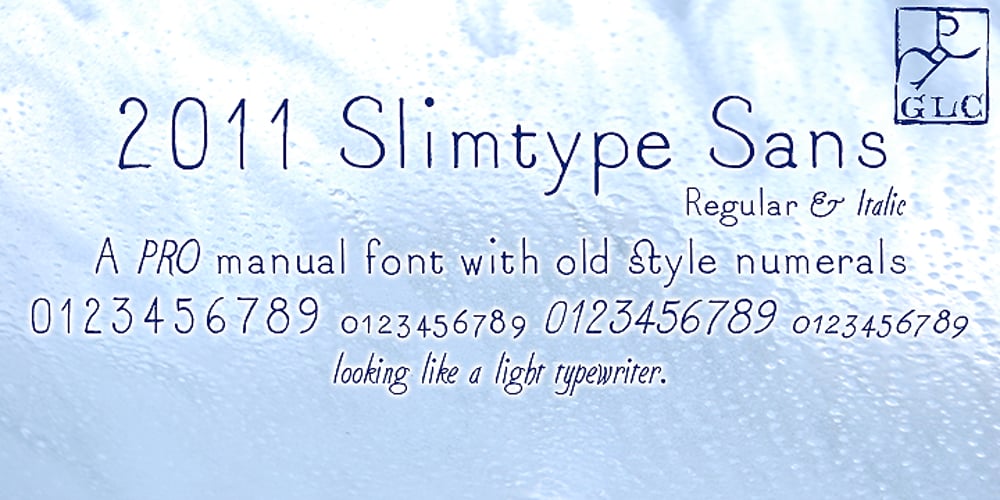 2011 Slimtype Sans font