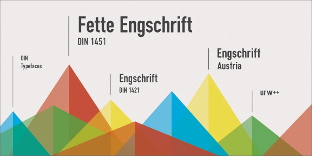 Engschrift DIN 1421 font