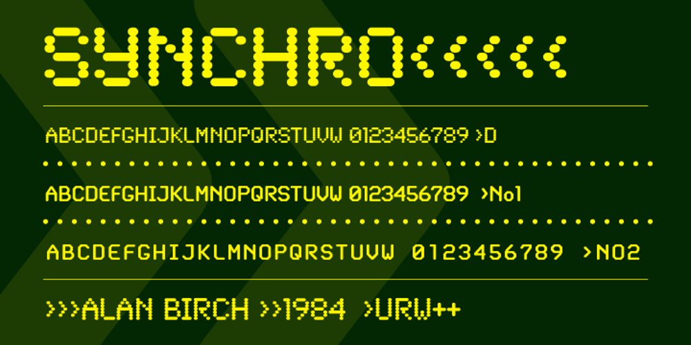 Synchro font