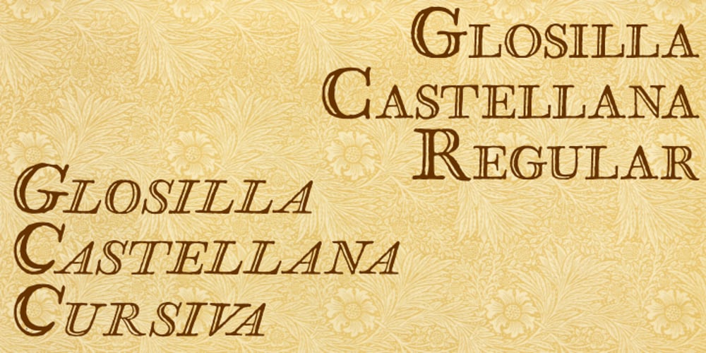 Glosilla Castellana font