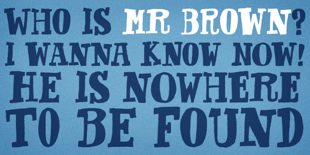Mr Brown font