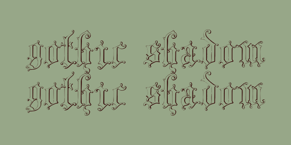 Gothic Shadow font