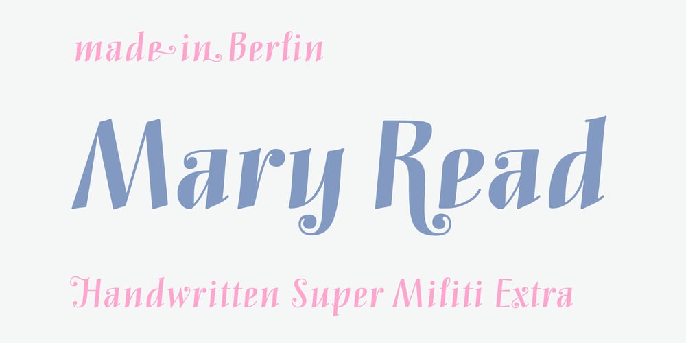 Mary Read font