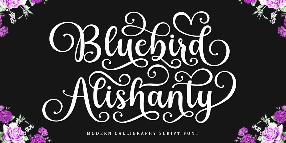 Bluebird Alishanty font