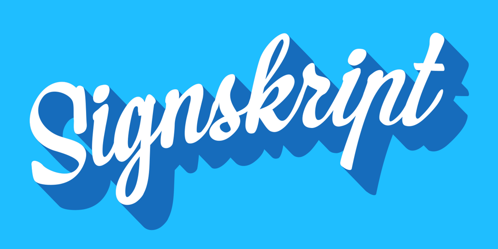 PF Signskript font