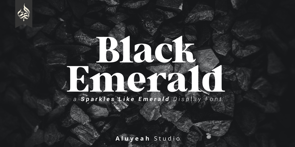 Al Black Emerald font