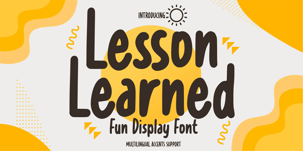 Lesson Learned font