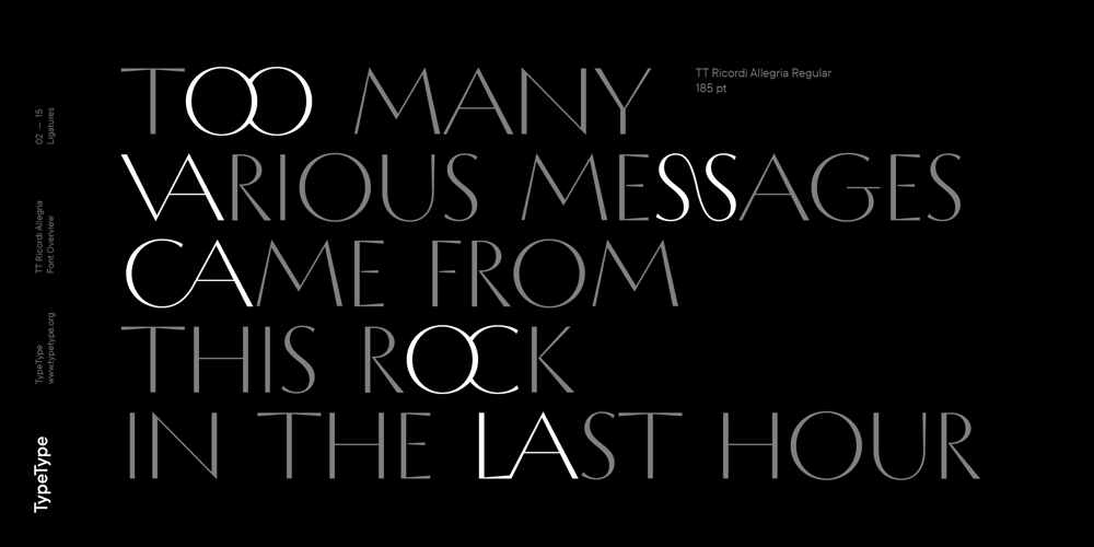 TT Ricordi Allegria font