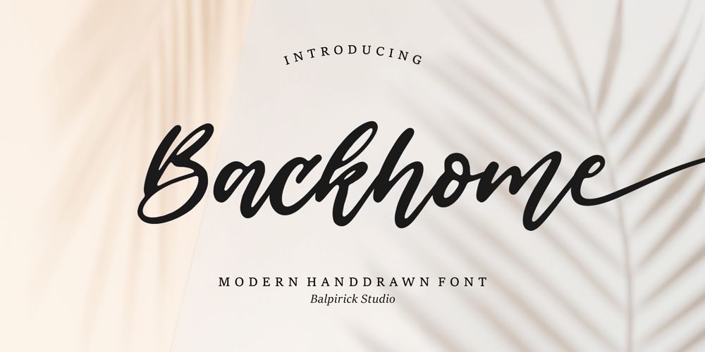 Backhome font