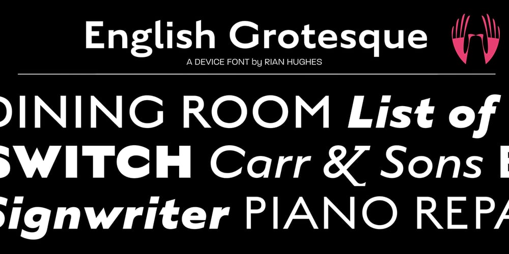 English Grotesque font