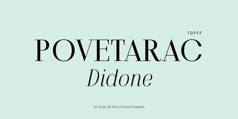 Povetarac Didone font