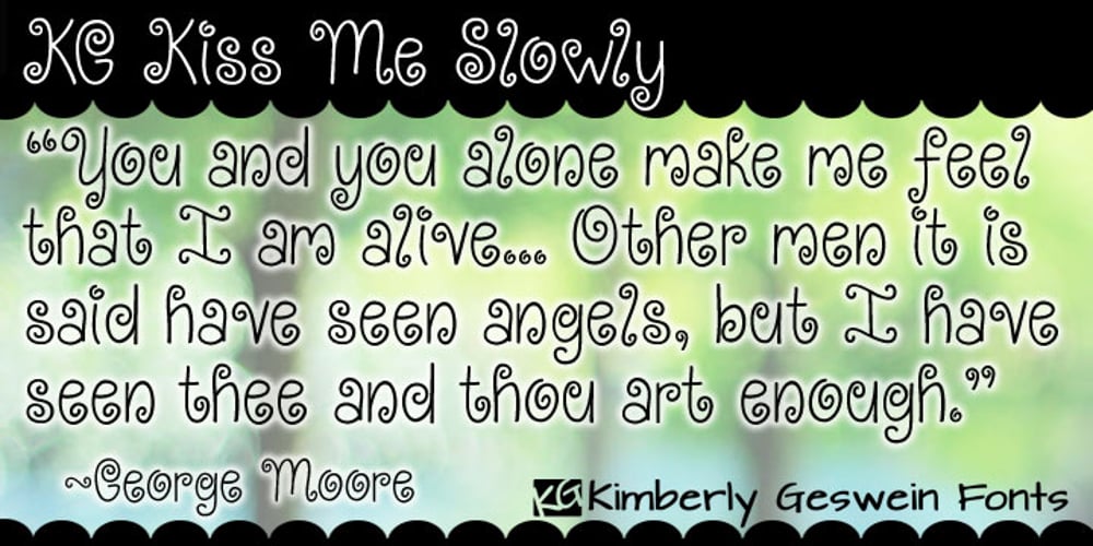 KG Kiss Me Slowly font