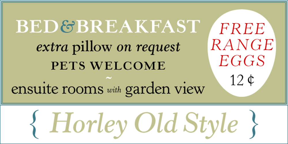 Horley Old Style font