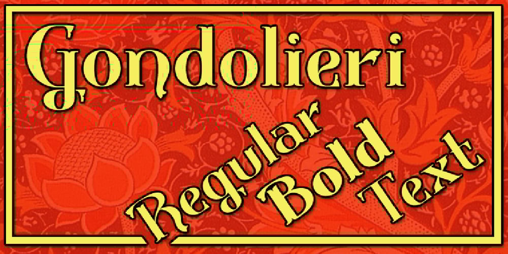 Gondolieri font