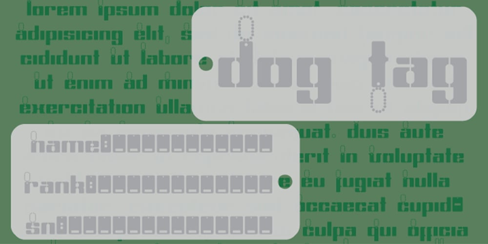 Dog Tag font