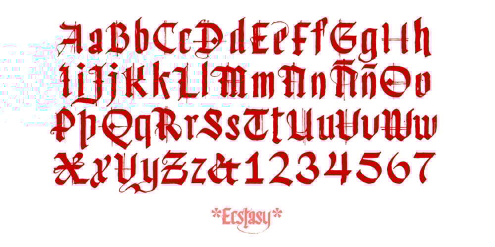 Ecstasy font