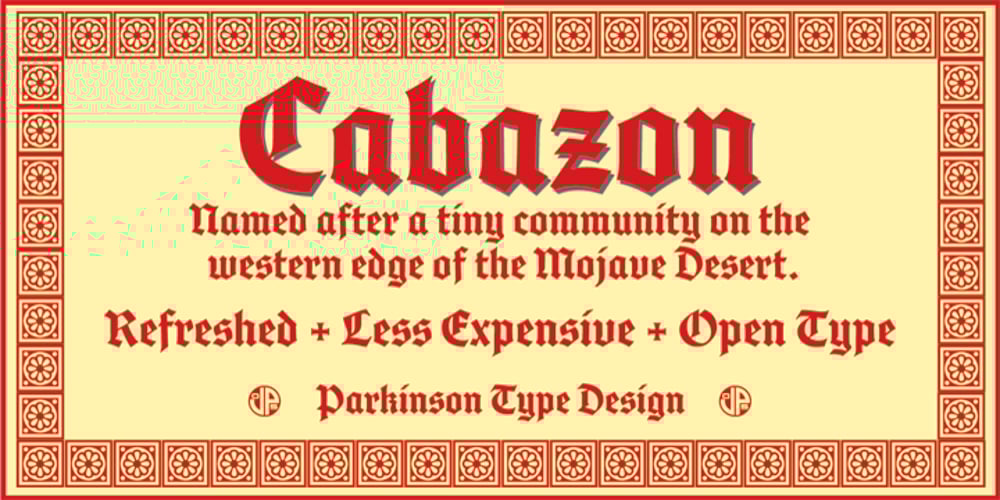 Cabazon font