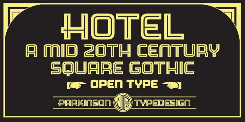 Hotel font