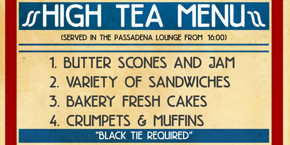 High Tea font