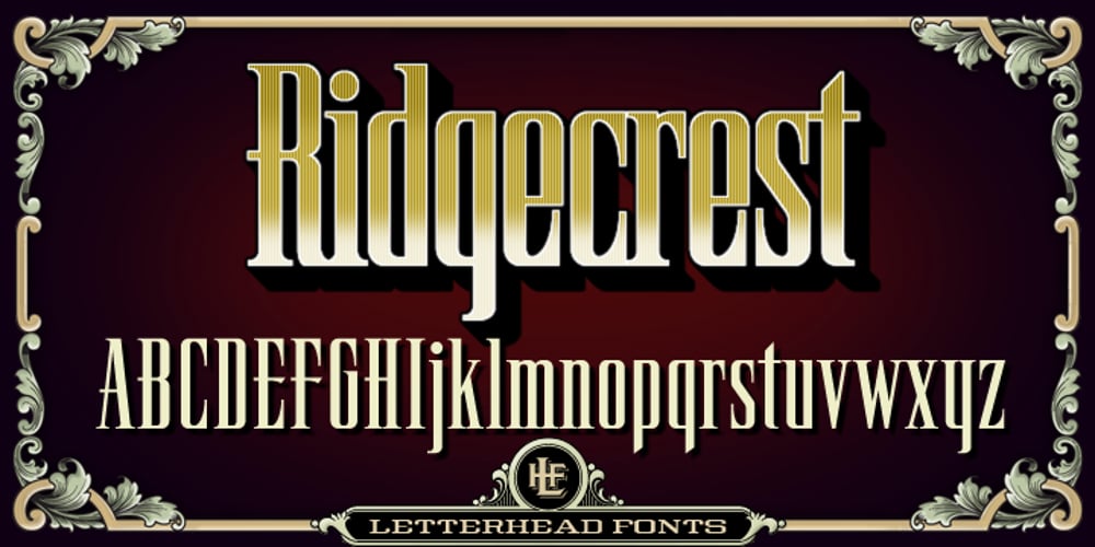 LHF Ridgecrest font