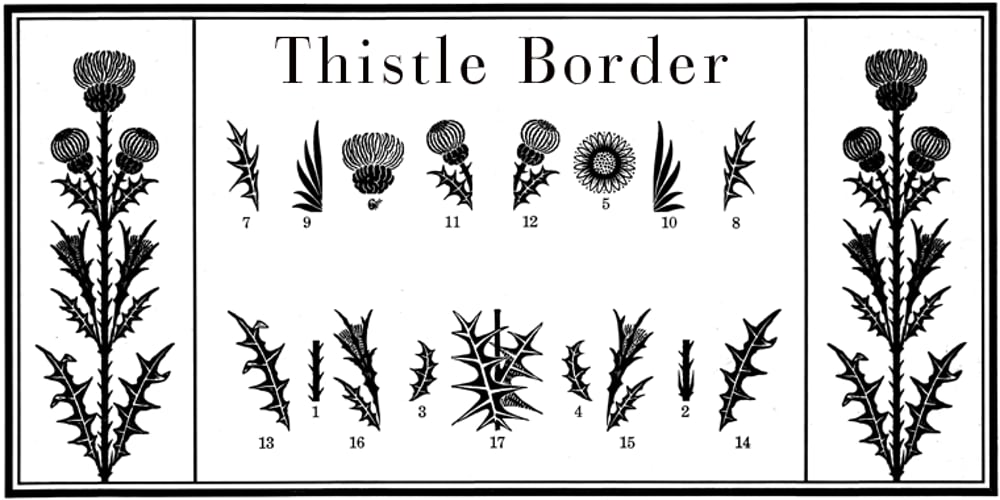 Thistle Borders font