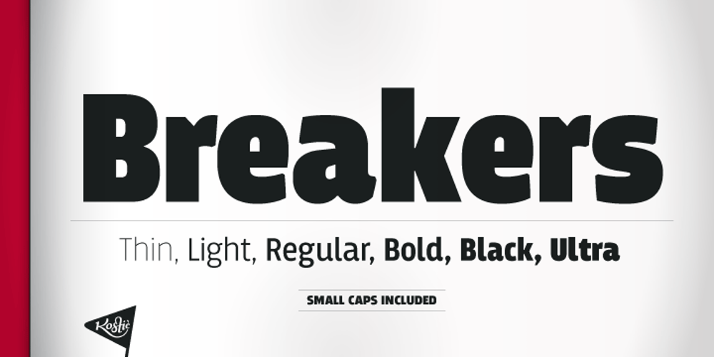 Breakers font