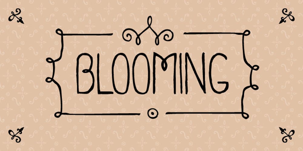 Blooming font