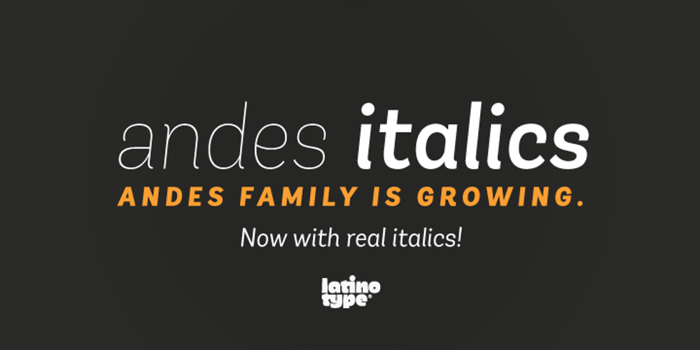 Andes Italic font