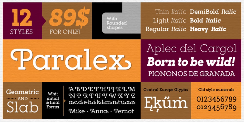 Paralex font
