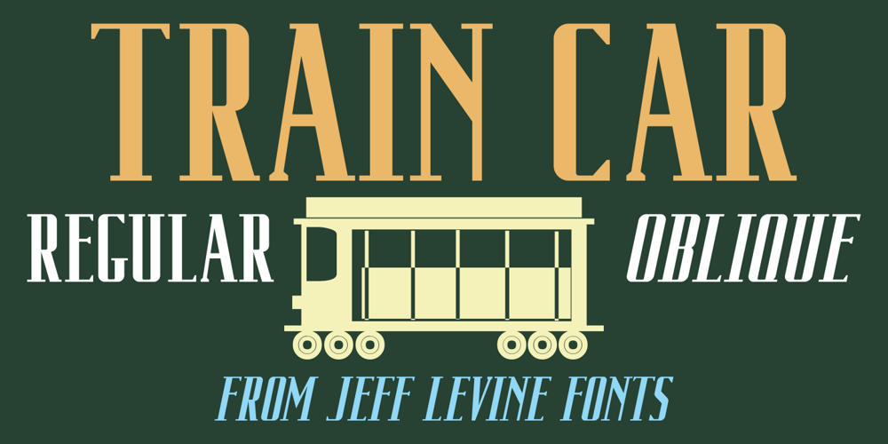 Train Car JNL font