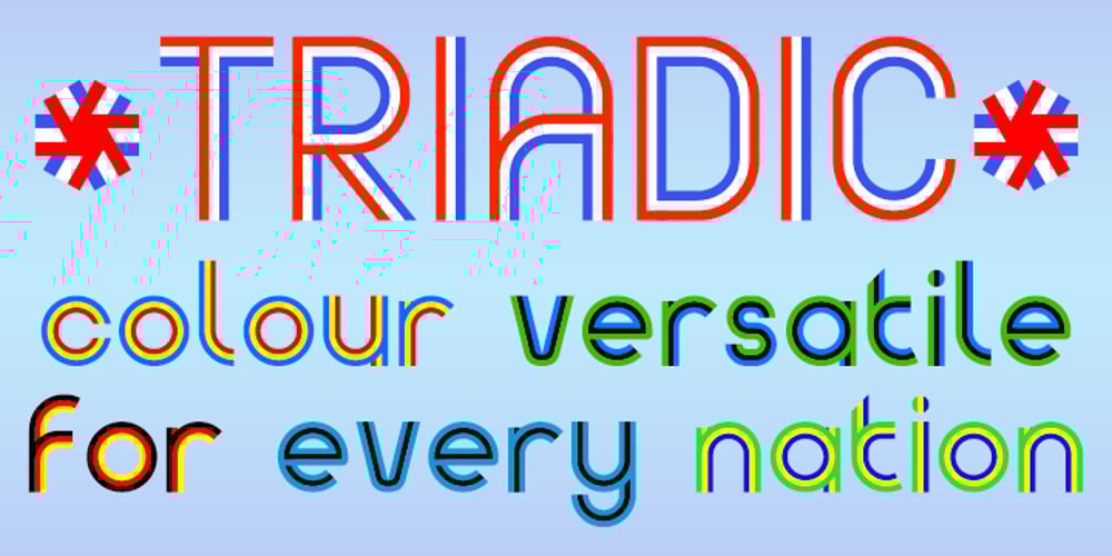 Triadic font