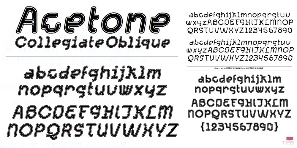 Acetone font