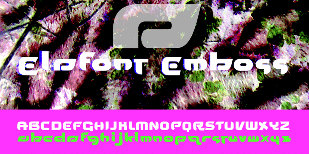 Elefont Emboss font