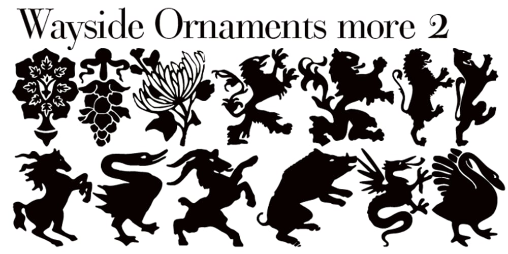 Wayside Ornaments font