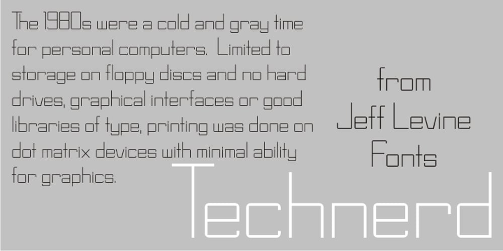 Technerd JNL font