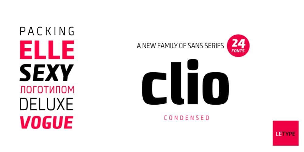 Clio Condensed font
