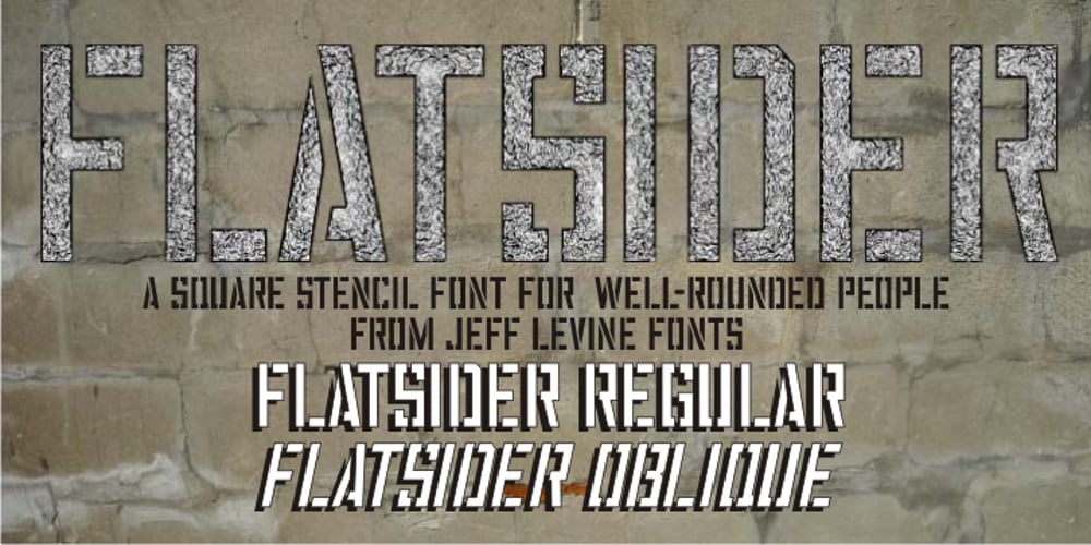 Flatsider JNL font