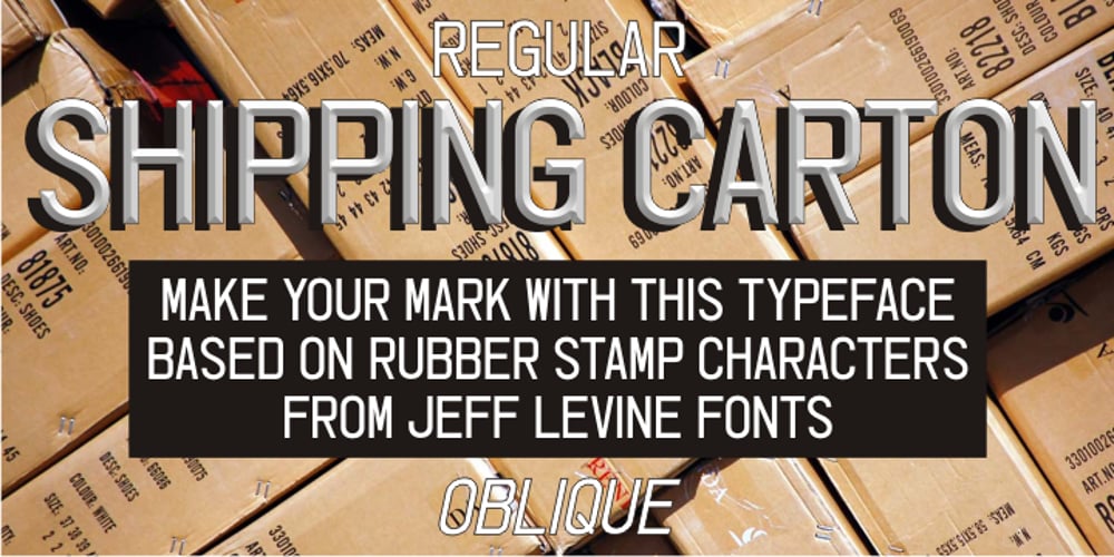 Shipping Carton JNL font