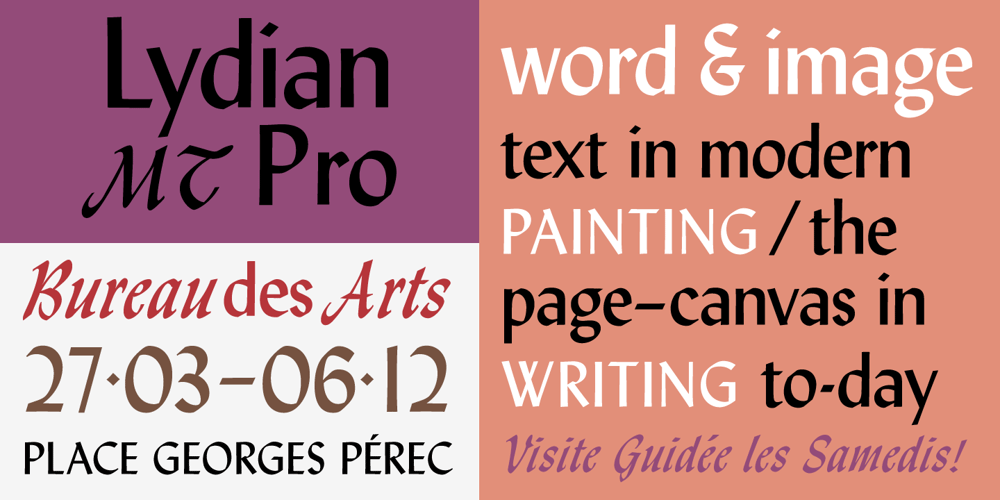 Monotype Lydian font