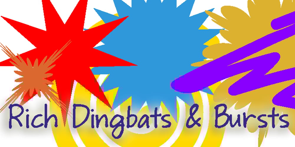 Rich Dingbats &  Bursts font