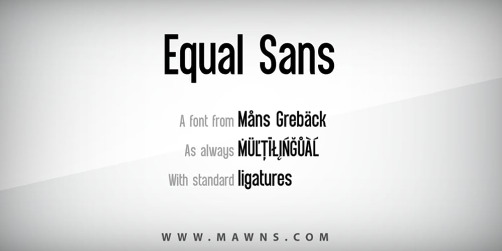 Equal Sans font