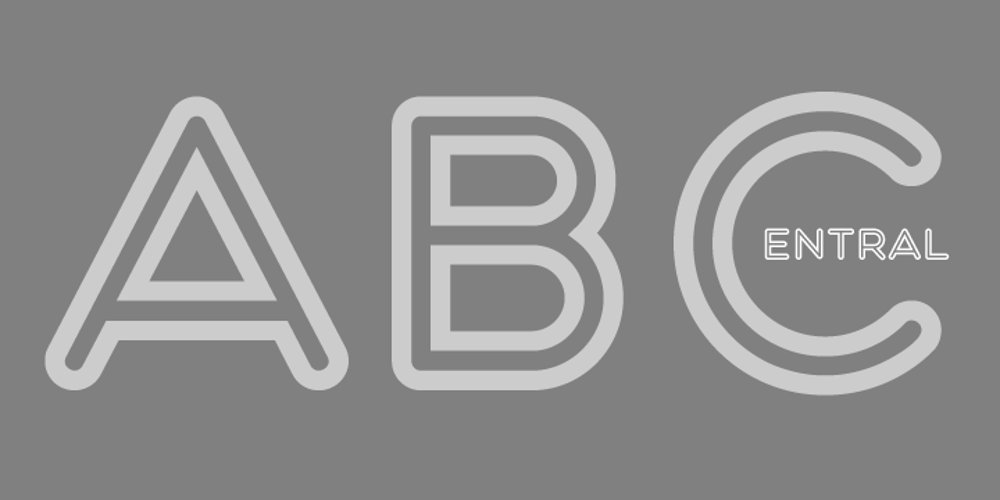 Central Inline font