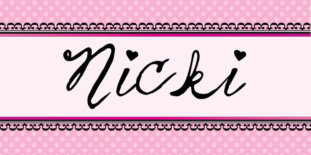 Nicki font
